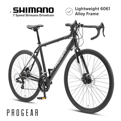 NEW PROGEAR GR150 Adventure Gravel Cyclocross Road Bike 700c Shimano 14Spd Black • $479