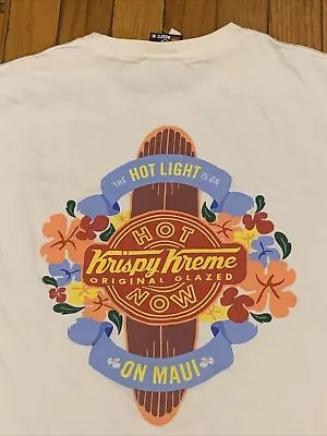 $40.49 • Buy Krispy Kreme Doughnuts White T-Shirt Kahului Maui Hawaii Size Medium Floral