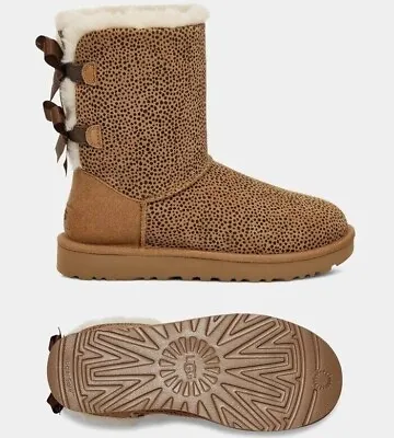 UGG Bailey Bow Micro Cheetah Women's Boots SZ 6 SOLD OUT ! NIB ! • $119.95