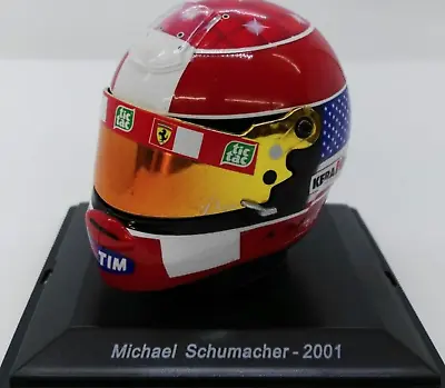 F1 Michael Schumacher Ferrari 2001 Rare Helmet Scale 1:5 Formula 1 + Magazine • $54.99