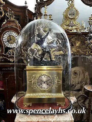 £695 • Buy Raingo Freres Ormolu Mantel Clock Under Glass Dome