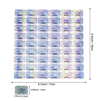 $8.95 • Buy 100 Security Hologram Stickers Serial Numbers Tamper Evident Genuine Authentic