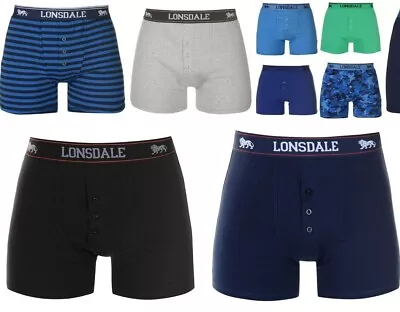 2x Lonsdale Mens Underwear BOXES  Shorts Size S M L XL 2XL 3XL 4XL FROM £9.99 • £12.99