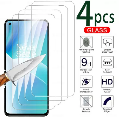 4 Pcs Screen Protector Tempered Glass For OnePlus 10 9 8 Pro Nord 2 CE N10 N100 • $16.05