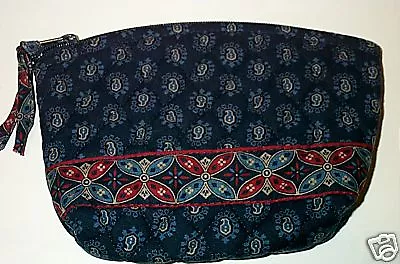 Retired Vera Bradley Classic Navy Small Cosmetic Case Bag Rare • $28