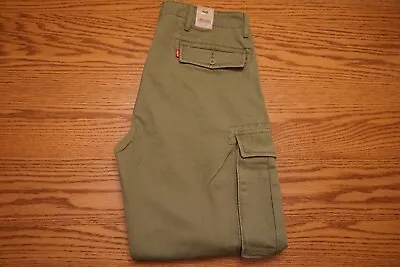 NWT MEN'S LEVI ACE CARGO PANTS Multiple Sizes At Waist Relaxed Tapered Green $69 • $44.99