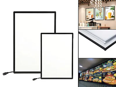 £214.99 • Buy LED Slim Advertising Lightbox Sign Wall-Mounted Poster Menu Board Frame A1/A2