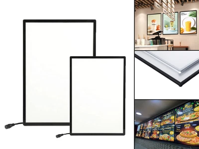 £214.99 • Buy LED Slim Advertising Lightbox Sign Wall-Mounted Poster Menu Board Frame A1/A2