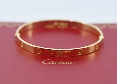 Cartier 18K Yellow Gold Love Bracelet Size 20 • $5500