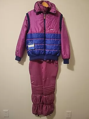Vintage Ellesse Women's 12 Wool Blend Bib  Jacket Size 10 Ski Suit Made In Italy • $99