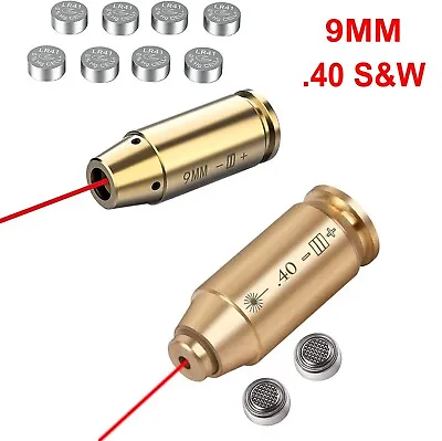 Bore  Laser Sight 9mm&Cal.40 S&W Lazer Zeroing Red Dot Boresighter W/ Batteries • $17.98