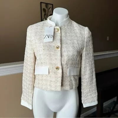 $79 • Buy Zara Combination Textured Blazer 2744/778