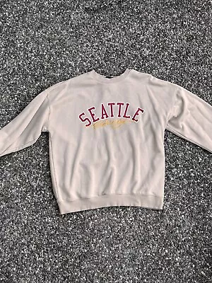 Vintage Seattle Varsity Long Sleeve/Sweater | Tan Red Yellow - Medium • $40