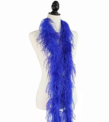 $45.95 • Buy Royal Blue 1ply Ostrich Feather Boa Scarf Prom Halloween Costumes Dance Decor