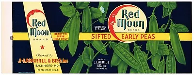 Can Label Vintage 1937 Maryland Baltimore Original Red Moon Graphic Arts  • $4.95