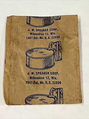 P38 Military Can Opener Vintage 1951 J. W. Speaker Corp Patent  Sealed NOS • $17