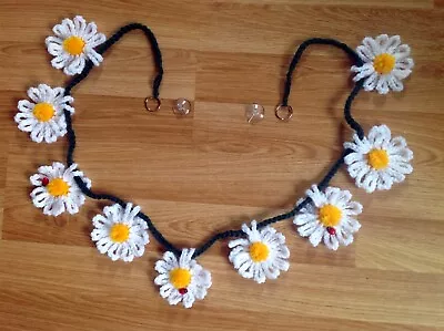 £3.95 • Buy Crochet Daisy Flower Wedding Conservatory Camper Van Nursery Bunting Garland
