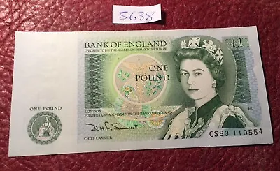 Uncirculated English £1 CS83 110554 Somerset 1980-84 (one Of 6 Consec) LOT 5638 • £3.50