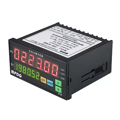 Dual Display Digital Counter 90~265V AC/DC Length Meter With 2 Relay Output • $50.74