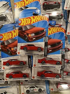 Lot Of 5 10 15 Or 20 Hot Wheels 2024 Red '89 Mercedes-Benz 560 SEC AMG #82 New • $14.95