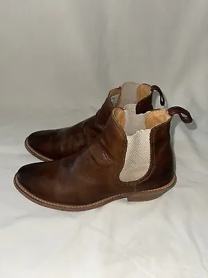Walk-over Vintage T05248 Brown Leather Ankle Boots Womens US 7 M USA Made • $48.99