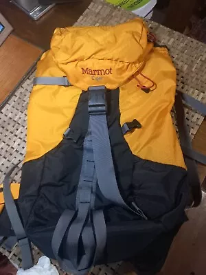 🔥 Marmot  Eiger Men’s Size M Hiking Backpack VGC Clean! Yellow Orange BK • $64