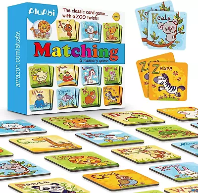 Animal Letter Memory Game ABC Learning For Toddlers Fun Matching Game Educatio • $20.78