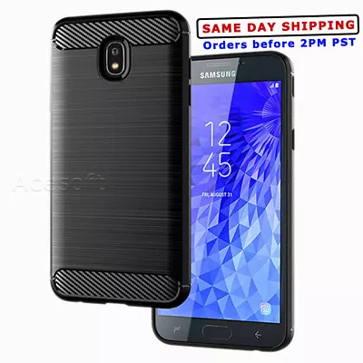 Protective Carbon Fiber Case Cover For Samsung Galaxy J7 (2018) SM-J737V Verizon • $14.38