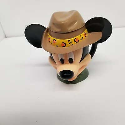 Vintage Mickey Mouse Safari Disney On Ice Flip Top Mug Disney Collectible • $15.95