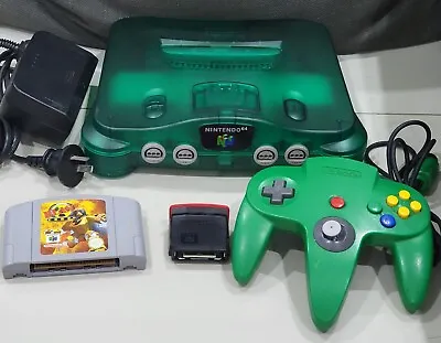 Nintendo 64 N64 Custom Pal Green Console With Blast Corp Game Expansion Pack • $329