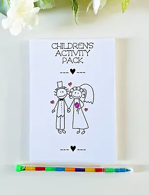 £1.95 • Buy Childrens A6 White Wedding Activity Pack Book Bag Party Gift Favour Invitation