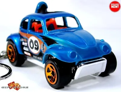 NICE KEY CHAIN BLUE VW OFF ROADS SAND DUNES BUGGY BAJA BUG H4 CUSTOM Ltd EDITION • $34.98