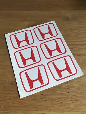 6x Honda Centre Wheel Cap Stickers Decals 55mm  Type R Civic Accord Integra Ep3  • £4.49