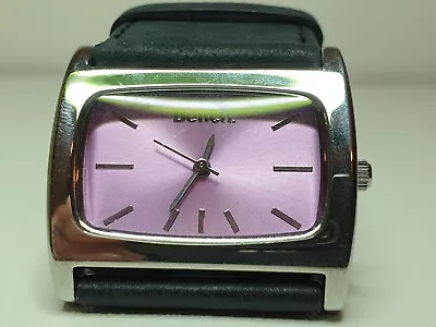 Bench Ladies Lilac Dial Black Leather Strap Watch. New No Box. • £25