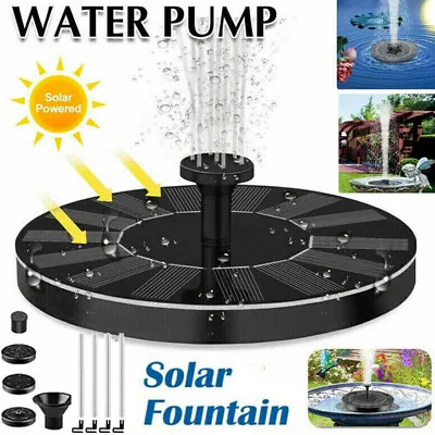 Solar Powered Fountain Water Pumps Floating Garden Pond Pool Fish Tank Bird Bath • £4.84