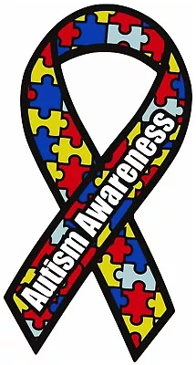 Autism Awareness Ribbon 5 X8  Decal Sticker Vinyl Waterproof Made In Mississippi • $2.50
