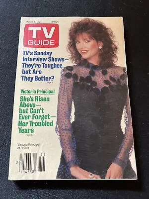 Vintage Tv Guide  Magazine March 14 - 20 1987 Victoria Principal Of Dallas • $12.50