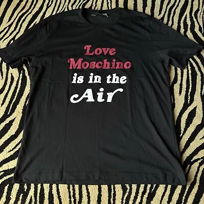 Love Moschino Is In The Air Cotton Mens T-Shirt Black - Size XXXL/3XL • $49