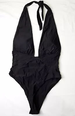 NEW Women’s ZAFUL Black Halter Neck One Piece Swimsuit (6) • $17.99