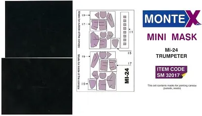 Montex 1/35 MIL Mi-24  HIND  CANOPY PAINT MASK Trumpeter • $7.50