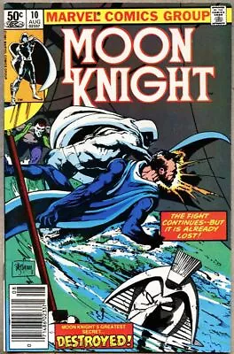 Moon Knight #10-1981 Fn 6.0 Bill Sienkiewicz Newsstand Variant • $15