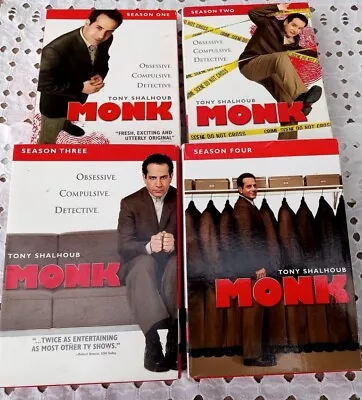 Monk Tv Series Seasons 1-4 Complete 16 Dvd In Sleeve Boxes Bright ~ • $12