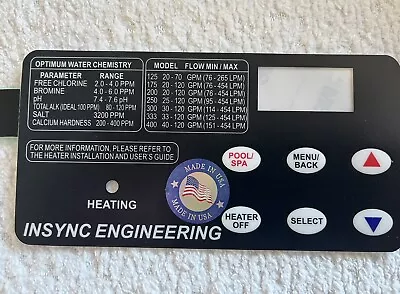 NEW INSYNC ENG- Compare STARITE 461106 Membrane 6 Button Mastertemp Max-e-therm • $84.95