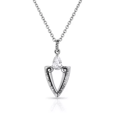 Montana Silversmiths Guided Purpose Crystal Arrowhead Necklace • $60