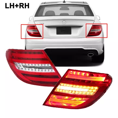 Pair LED Tail Lights Lamps For 2011-14 Mercedes-Benz W204 C250 C300 C350 C63 AMG • $190.08