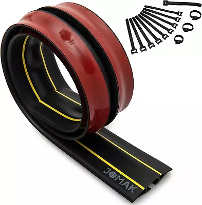 1.8m JOMAK Floor Cord Cover Heavy Duty Cord Protector  Self-Adhesive Cable Prot • £13.89