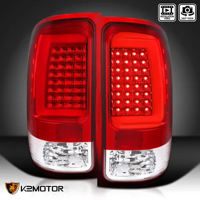 Red Fits 2007-2013 GMC Sierra 1500 2500HD LED Tube Tail Lights Brake Lamps L+R • $162.38