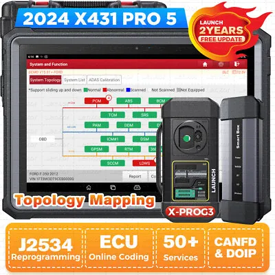 LAUNCH X431 PRO5 & X-PROG3 Diagnostic Scanner J2534 Programming Key Coding TPMS • $529
