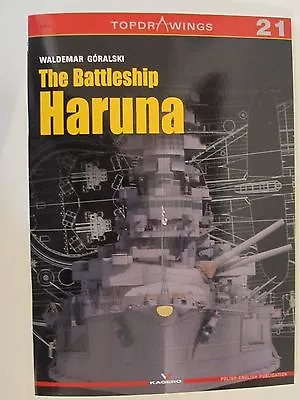 The Battleship Haruna - Top Drawings 21 - Kagero Line Drawings Color Profiles • $15.99