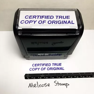 Certified Copy Rubber Stamp Purple Ink Self Inking Ideal 4913 • £9.45